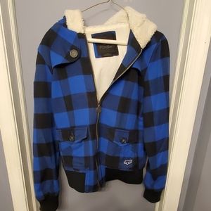 Fox Hooded Plaid Jacket